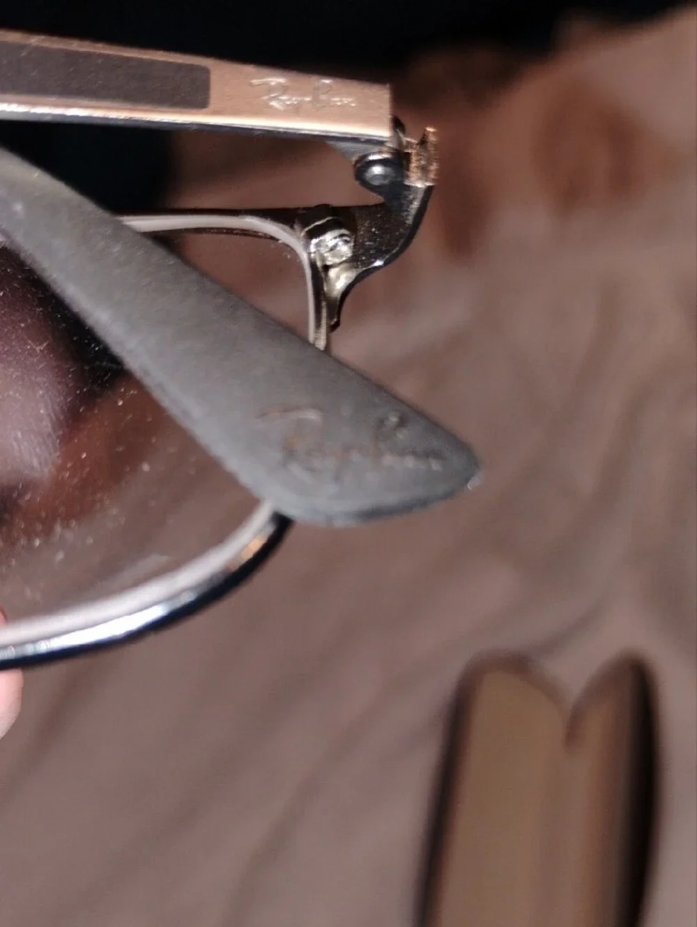 Ray-Ban Matte Black Semi-Rimless Eyeglasses